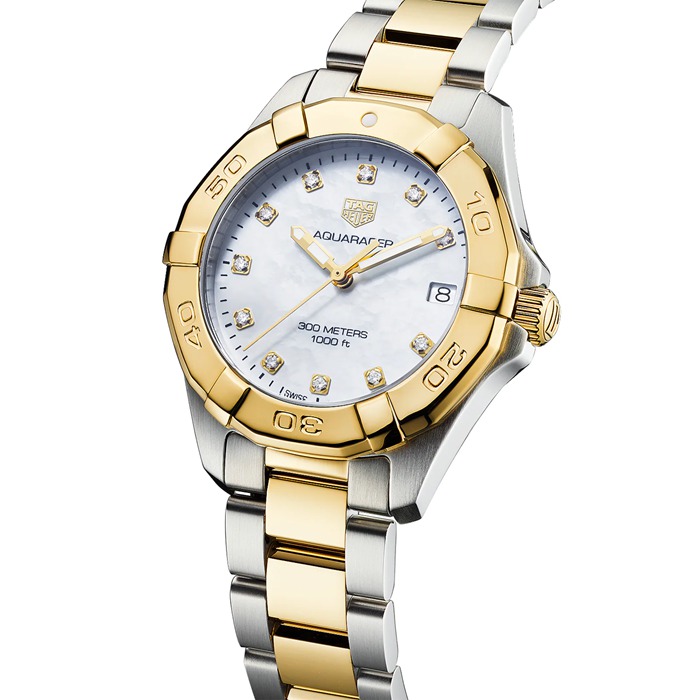 TAG Heuer Montre Femme Aquaracer 300 Quartz 32mm Diamond Dot WBD1322.BB0320 – Image 2