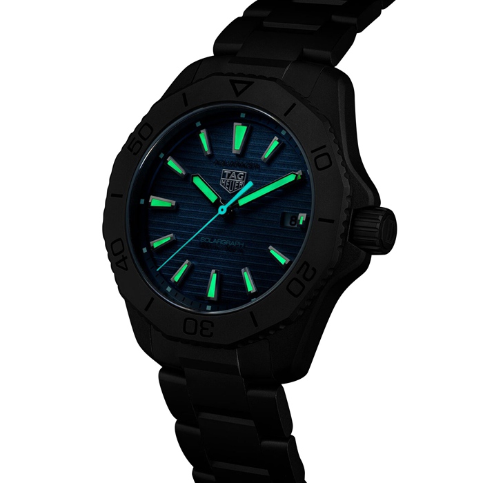 TAG Heuer Montre Homme Aquaracer Professional 200 Solargraph Titanium 40mm Bleu WBP1182.BF0000 – Image 5