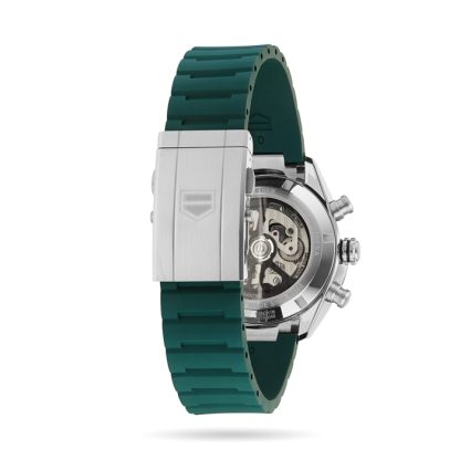 TAG Heuer Montre Homme Carrera Chronograph 44mm Caoutchouc Vert CBN2A1N.FT6238 – Image 4