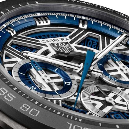 TAG Heuer Montre Homme Carrera Chronograph Extreme Sport 44mm Bleu CBU2081.FT6274 – Image 3