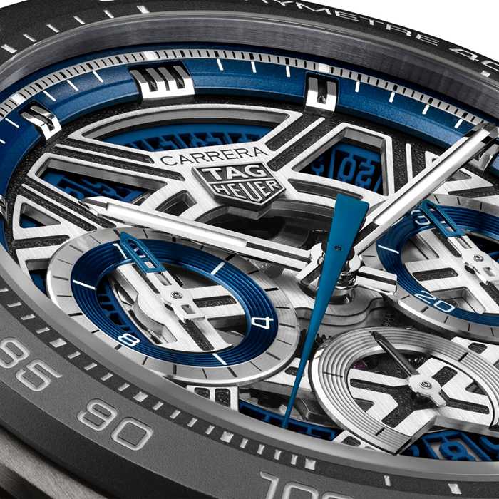 TAG Heuer Montre Homme Carrera Chronograph Extreme Sport 44mm Bleu CBU2081.FT6274 – Image 3