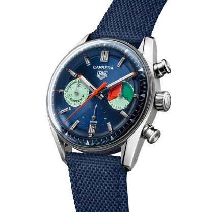 TAG Heuer Montre Homme Carrera Chronograph Skipper 39mm Bleu CBS2213.FN6002 – Image 2
