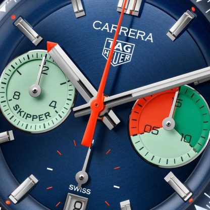 TAG Heuer Montre Homme Carrera Chronograph Skipper 39mm Bleu CBS2213.FN6002 – Image 3