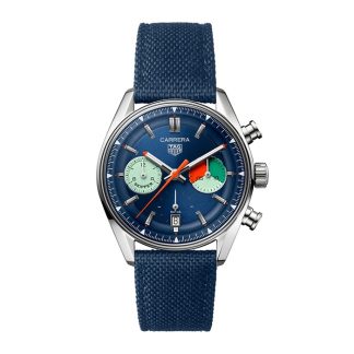 TAG Heuer Montre Homme Carrera Chronograph Skipper 39mm Bleu CBS2213.FN6002