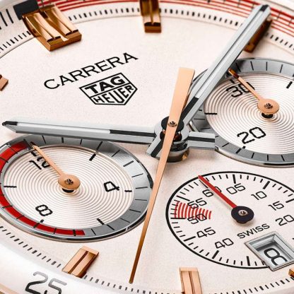 TAG Heuer Montre Homme Carrera Chronosprint X Porsche Special Edition 42mm Beige CBS2040.FC8318 – Image 4