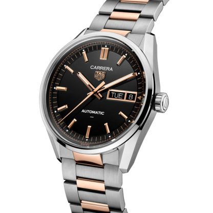 TAG Heuer Montre Homme Carrera Day-Date 41mm Or Rose Noir WDA2111.BD0001 – Image 2