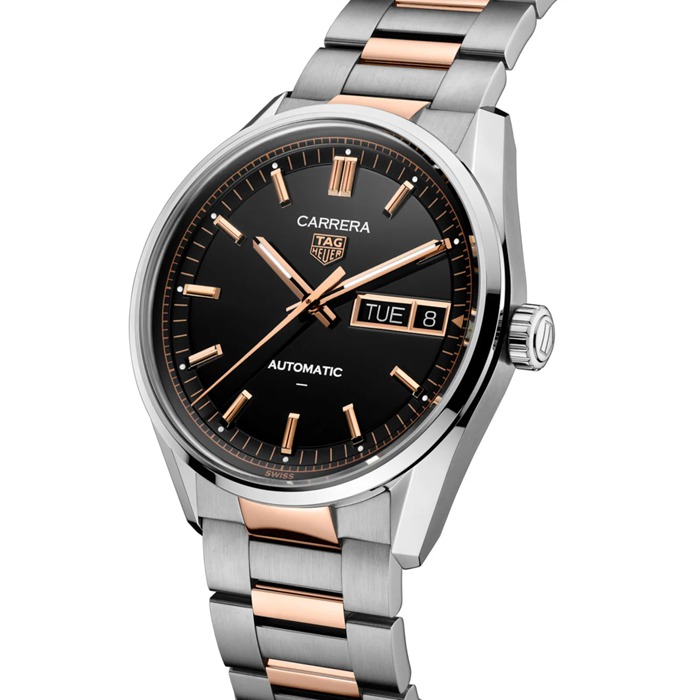 TAG Heuer Montre Homme Carrera Day-Date 41mm Or Rose Noir WDA2111.BD0001 – Image 2