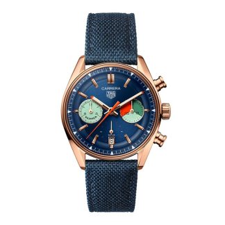 TAG Heuer Montre Homme Carrera Skipper Chronograph 39mm Bleu CBS2241.FN8023