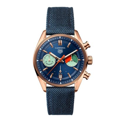 TAG Heuer Montre Homme Carrera Skipper Chronograph 39mm Bleu CBS2241.FN8023