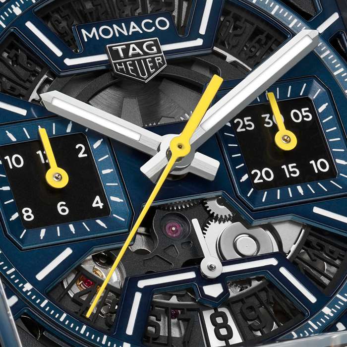 TAG Heuer Montre Homme Monaco Skeleton 39mm Bleu CBL2188.FT6261 – Image 4