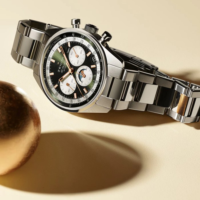 Zenith Chronomaster Original Steel 38mm Boutique Edition Montre Homme Green 03.3400.3610/40.M3200 – Image 2