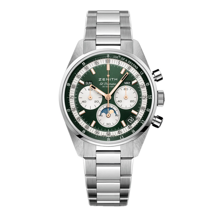 Zenith Chronomaster Original Steel 38mm Boutique Edition Montre Homme Green 03.3400.3610/40.M3200