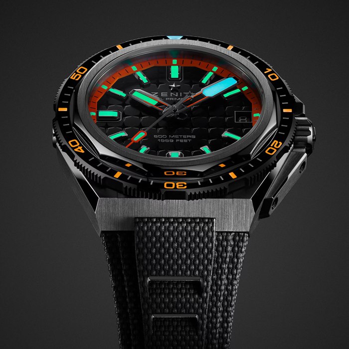 Zenith Defy Extreme Diver 42.5mm montre homme noir bracelet interchangeable 95.9600.3620/21.I300 – Image 5