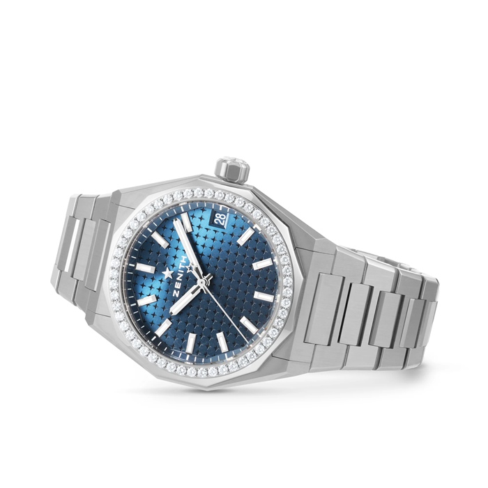 Zenith Defy Skyline 36mm Acier et Diamants Montre Automatique Bleu 16.9400.670/51.I001 – Image 2