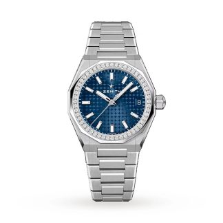 Zenith Defy Skyline 36mm Acier et Diamants Montre Automatique Bleu 16.9400.670/51.I001