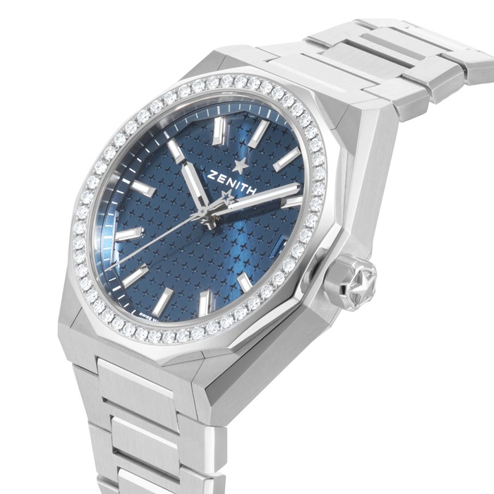 Zenith Defy Skyline 36mm Acier et Diamants Montre Automatique Bleu 16.9400.670/51.I001 – Image 5